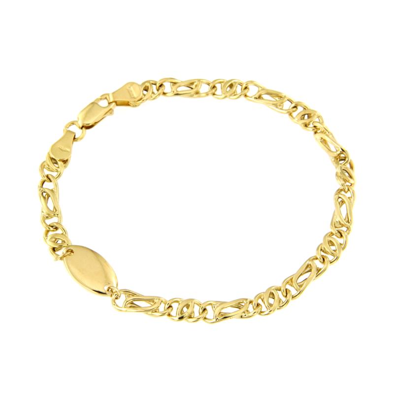 BRACCIALE ORO GIALLO 750/1000 MAGLIA 1+1 - CM.20 - 