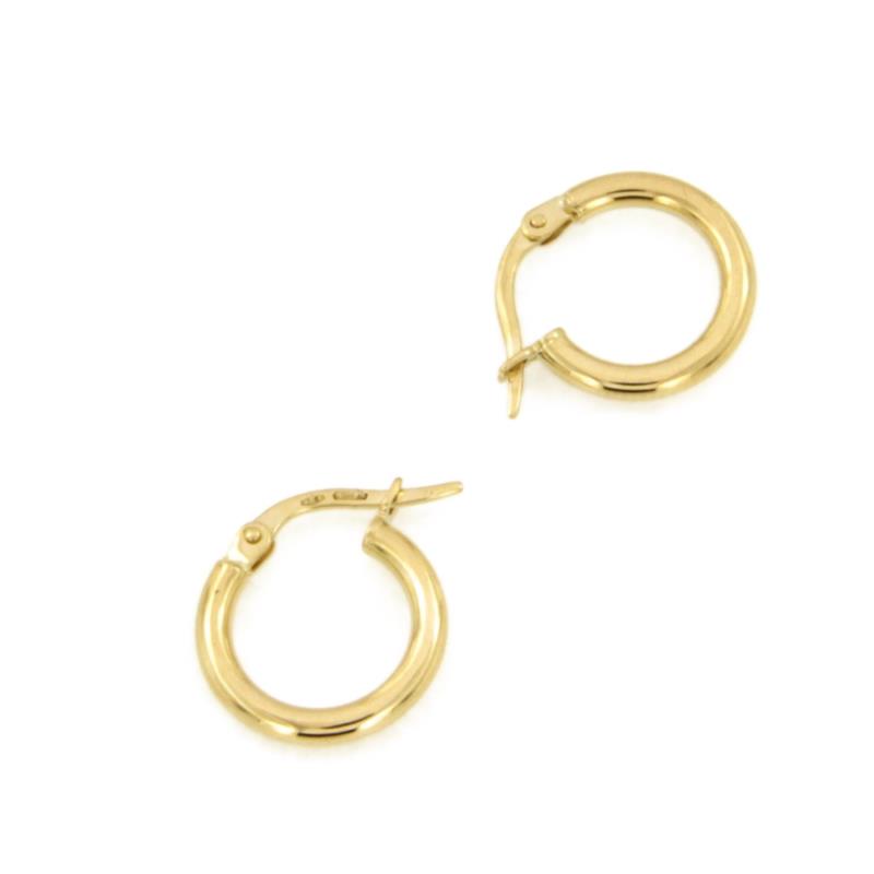 COPPIA ORECCHINI ORO GIALLO 750/1000 CERCHIETTI  - 