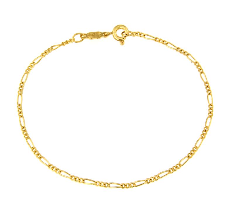 BRACCIALE ORO GIALLO 750/1000 MAGLIA 3+1 - CM. 18.5 - 