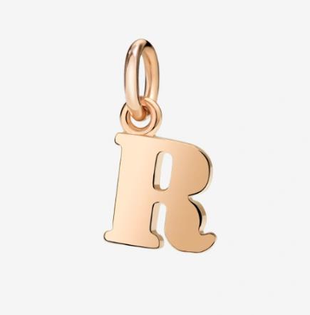 DODO - CIONDOLO - ORO ROSA 375/1000 - LETTERA R - DODO