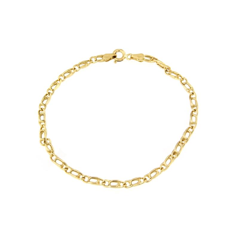 BRACCIALE ORO GIALLO 750/1000 MAGLIA GRUMETTA DOPPIA - CM. 20 - 