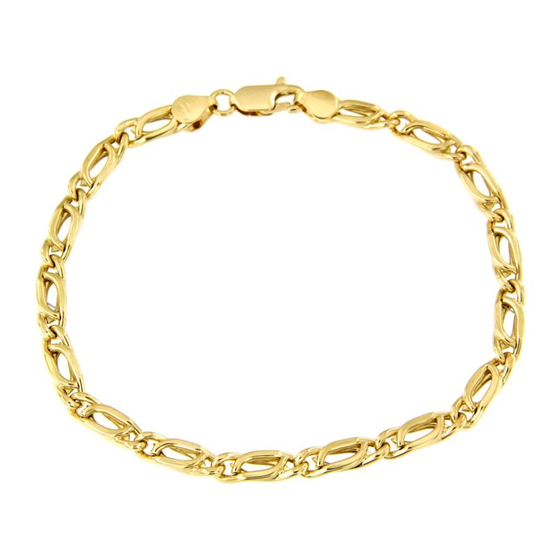 BRACCIALE ORO GIALLO 750/1000 MAGLIA GRUMETTA DOPPIA - CM. 20 - 