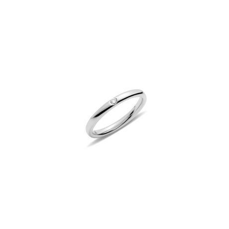 POMELLATO - ANELLO - ORO BIANCO 750/1000 - MOD. LUCCIOLA CON DIAMANTE TAGLIO BRILLANTE CT 0.03 H - VS2 - MIS. 12 - POMELLATO