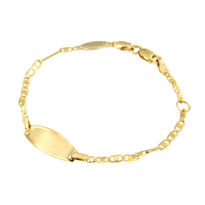 BRACCIALE DUE ORIV750/1000 CON TARGHETTA SEMI-SATINATA - CM 15 - 