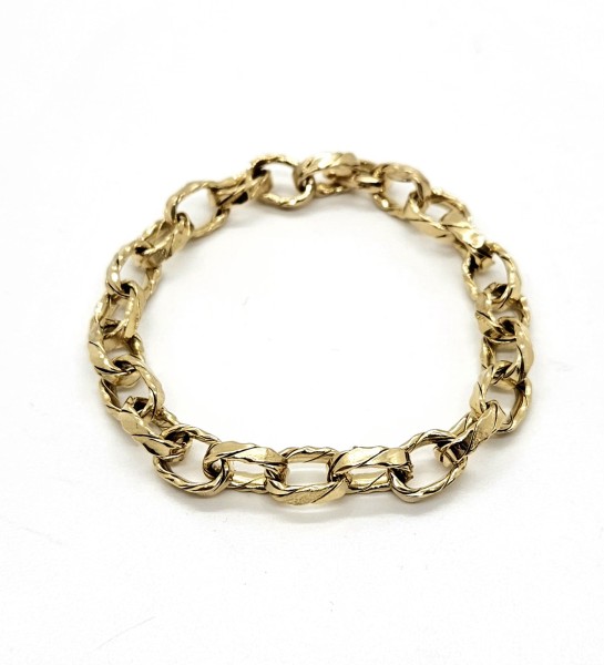 BRACCIALE ORO GIALLO 750/1000 MAGLIA ROL&Ograve; SEMI-SATINATO CM 20 - 