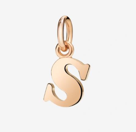 DODO - CIONDOLO - ORO ROSA 375/1000 - LETTERA "S" - DODO