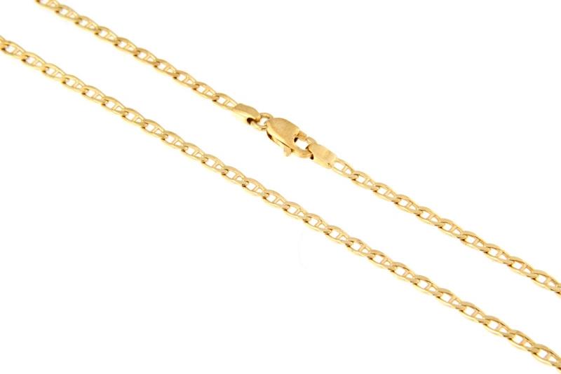 CATENA ORO GIALLO 750/1000 MAGLIA GRUMETTA CON TRAVERSINO - CM. 51 - 