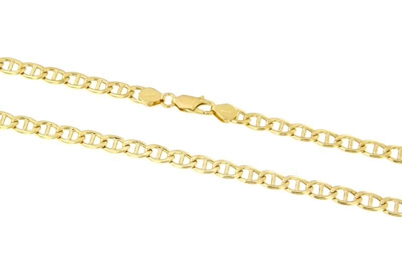 CATENA ORO GIALLO 750/1000 MAGLIA GRUMETTA CON TRAVERSINO - CM 50.5 - 