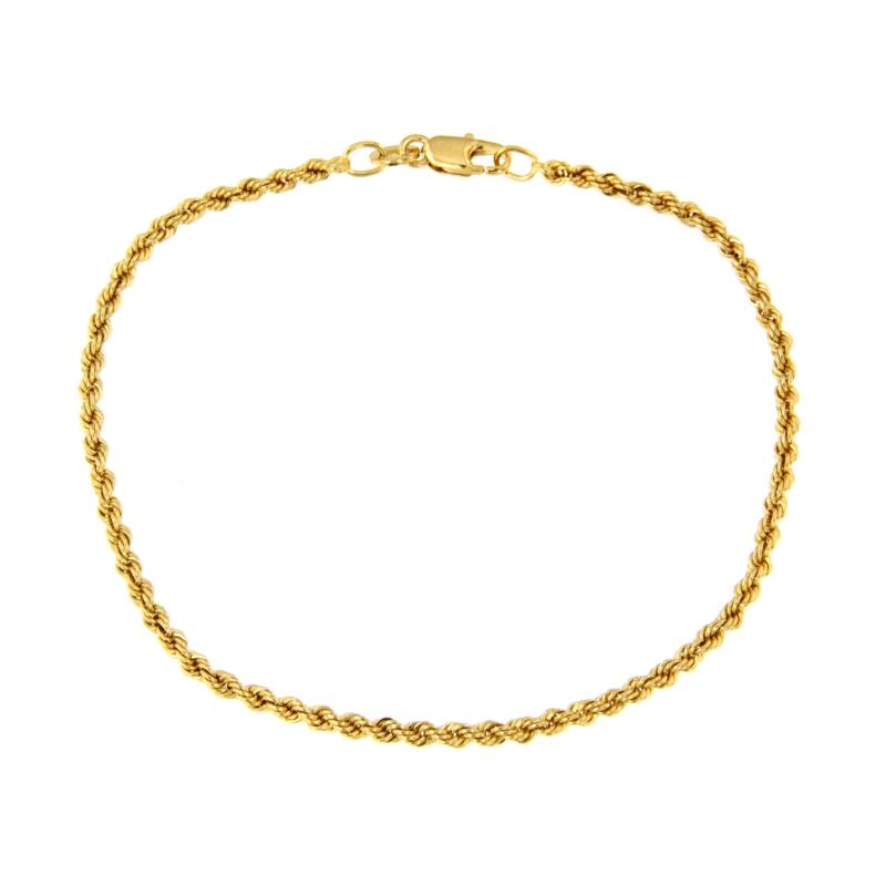 BRACCIALE ORO GIALLO 750/1000 MAGLIA TRECCIA - CM 19 - 
