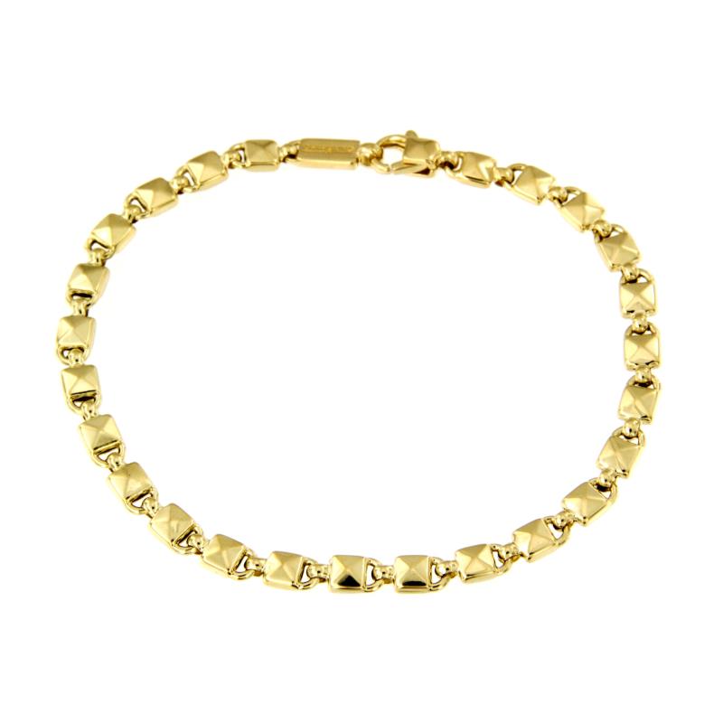 CHIMENTO - BRACCIALE - ORO GIALLO 750/1000 - MAGLIA A QUADRI - CM 19 - CHIMENTO