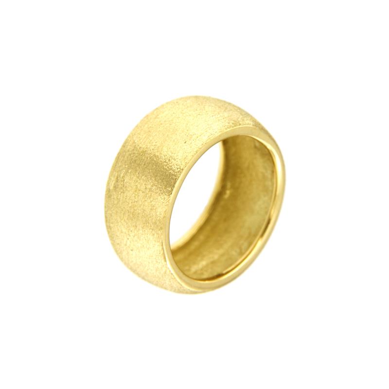 ANELLO ORO GIALLO 750/1000 FASCIONE SEMI-SATINATO - MIS. 14.5 (NO MESSA A MISURA) - 