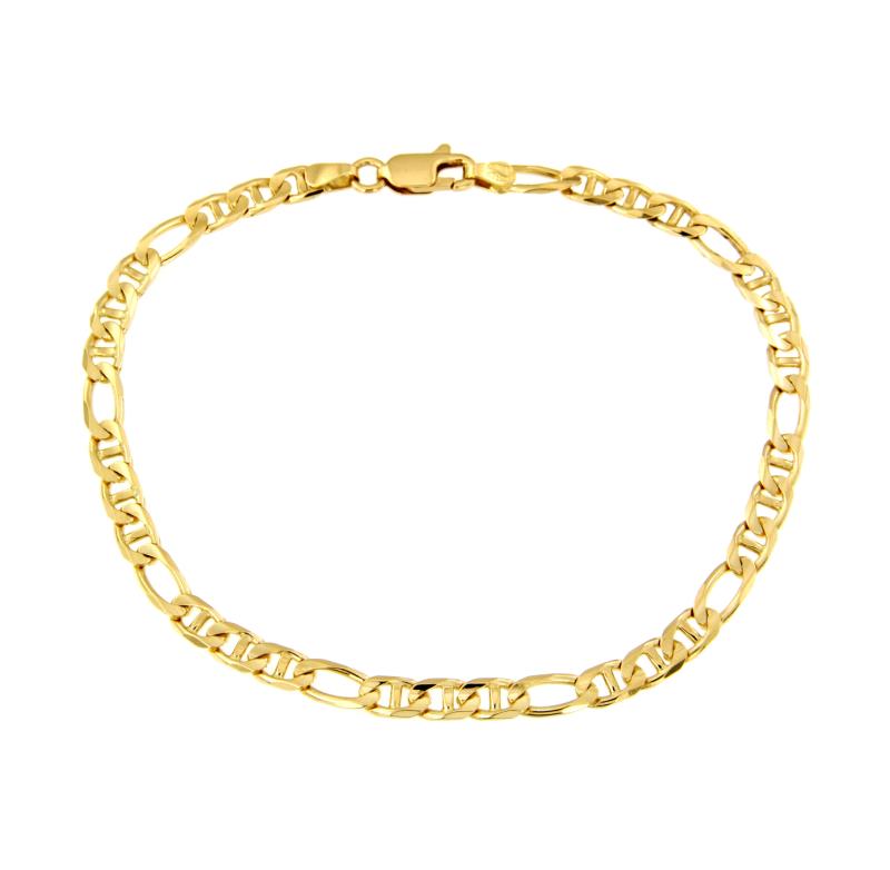 BRACCIALE ORO GIALLO 750/1000 MAGLIA 3+1 - CM 22 - 