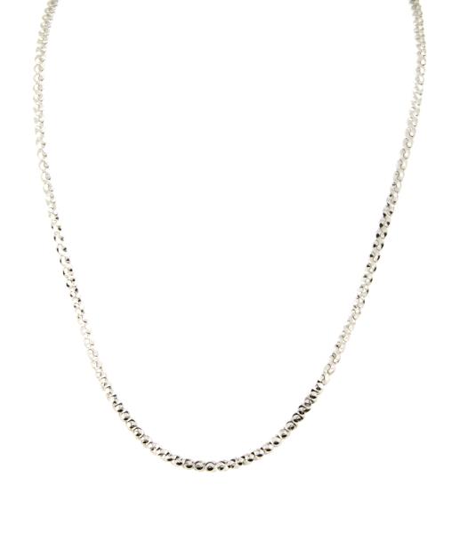 Collana Singapore In Oro Bianco 10kt – Sottile 1,5 Mm, Lunghezza 40/45/50 Cm, Ideale Per Ciondoli