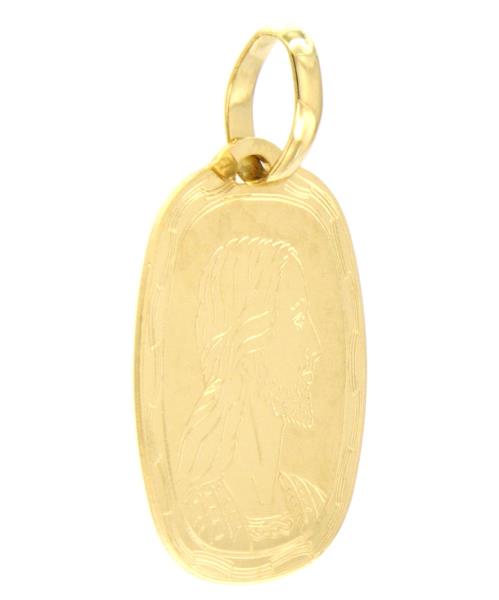 MEDAGLIETTA RELIGIOSA ORO GIALLO 750/1000 VOLTO DI CRISTO - 