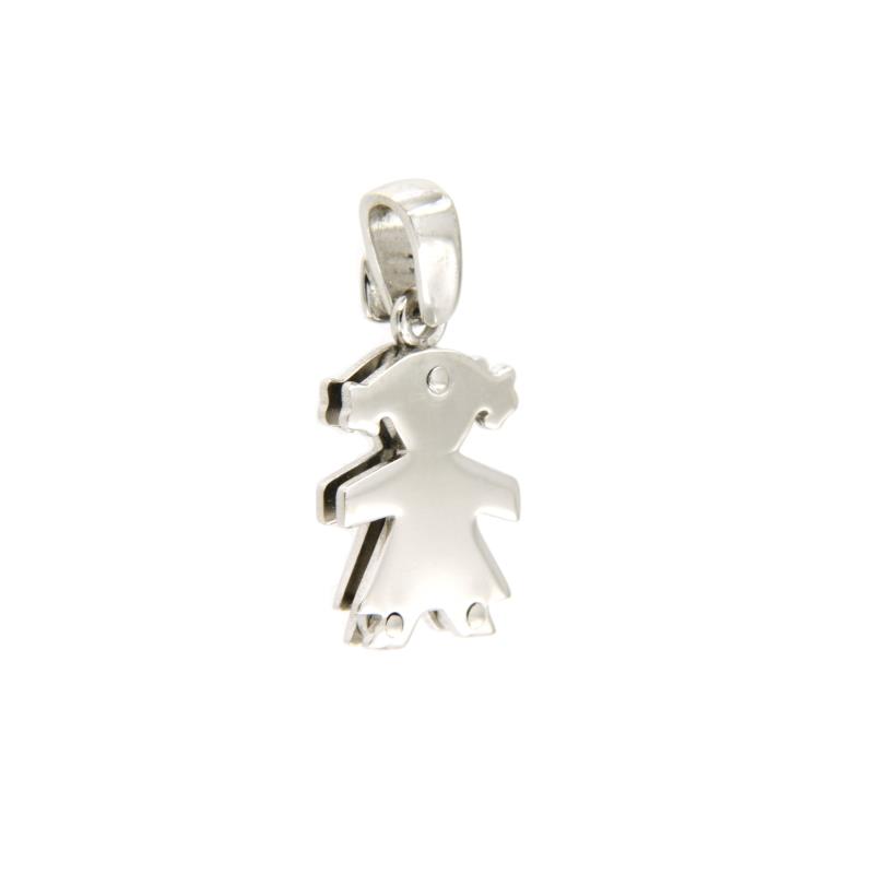CIONDOLO ORO BIANCO 750/1000 BIMBA - 