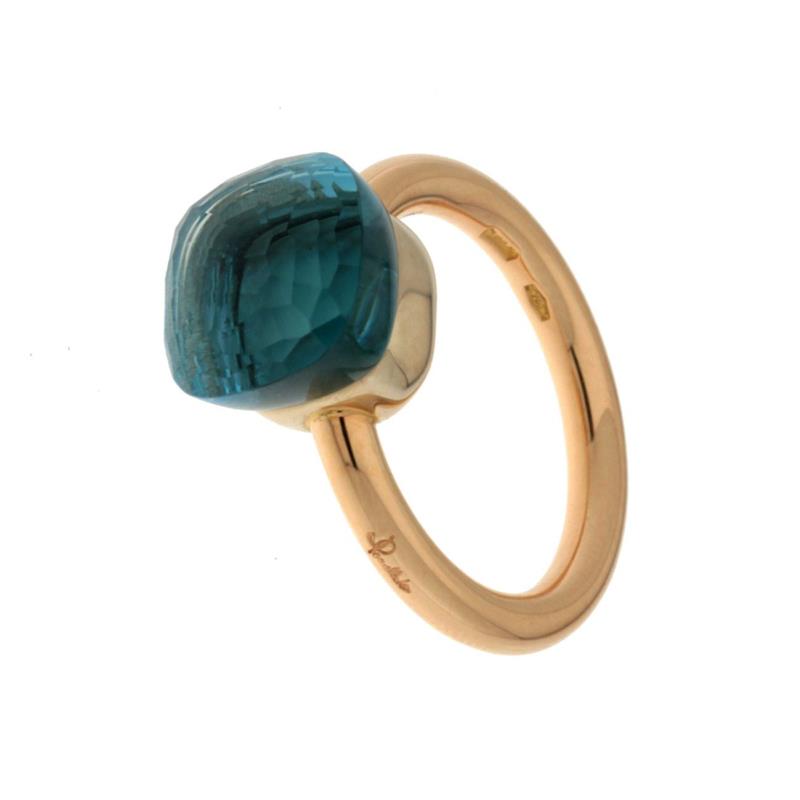 POMELLATO - ANELLO - DUE ORI 750/1000 - COLLEZIONE NUDO CON TOPAZIO LONDON - MIS. 11.5 (NO MESSA A MISURA) - POMELLATO