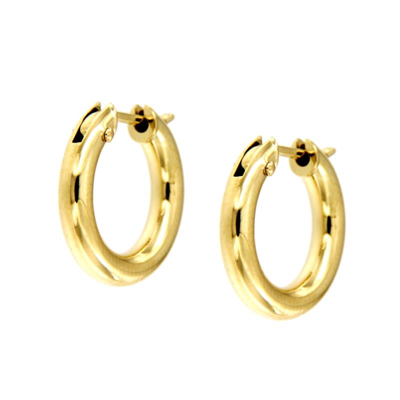 COPPIA ORECCHINI ORO GIALLO 750/1000 CERCHIETTI - 