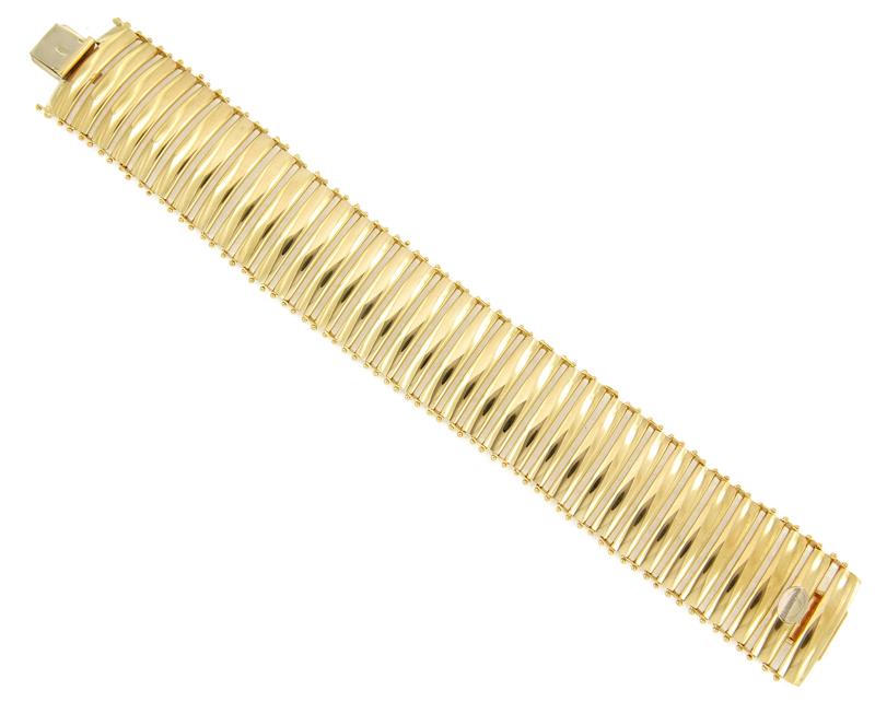BRACCIALE ORO GIALLO 750/100 MAGLIA A SEGMENTI - CM. 20 - 