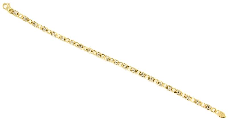 BRACCIALE DUE ORI 750/1000 MAGLIA TIPO 1+1 - CM. 21 - 