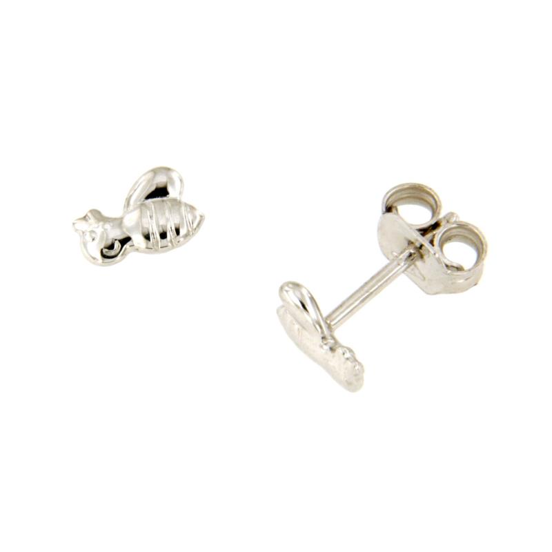 COPPIA ORECCHINI ORO BIANCO 750/1000 API - 