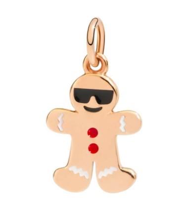 DODO - CIONDOLO - ORO ROSA 375/1000 - MOD. OMINO DI ZENZERO SMALTATO - DODO