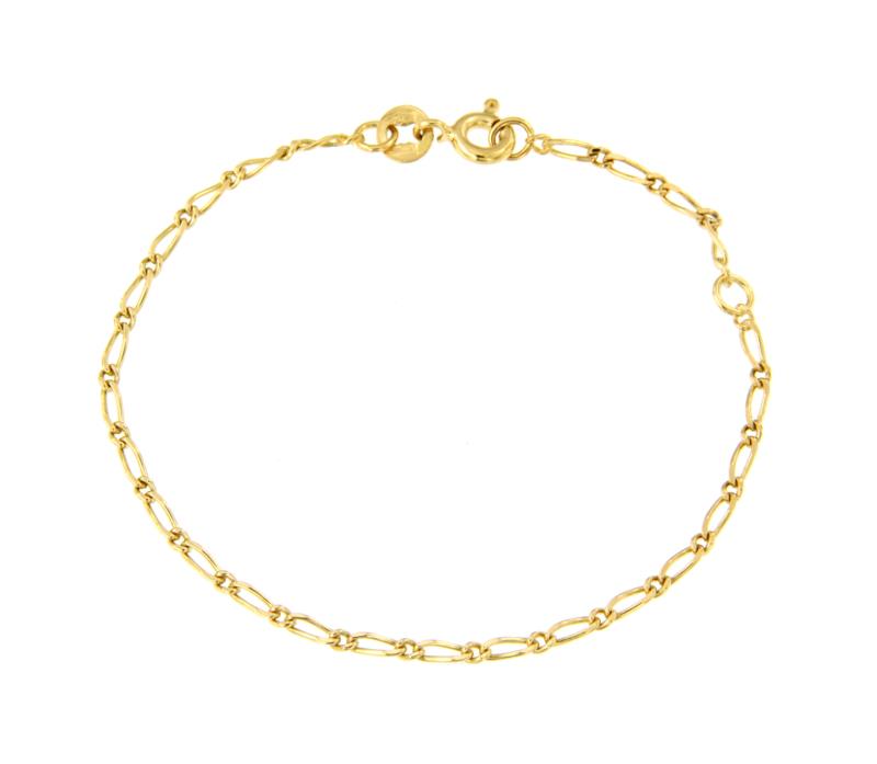 BRACCIALE ORO GIALLO 750/1000 MAGLIA 1+1 - CM. 15 - 