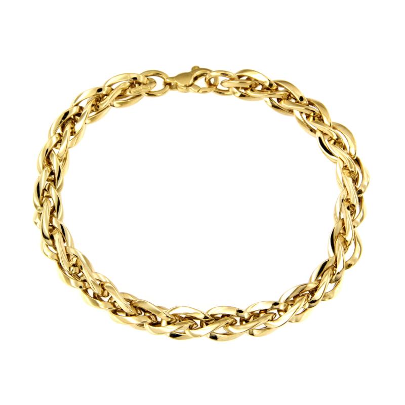 BRACCIALE ORO GIALLO 750/1000 MAGLIA SPIGA - CM. 20 - 