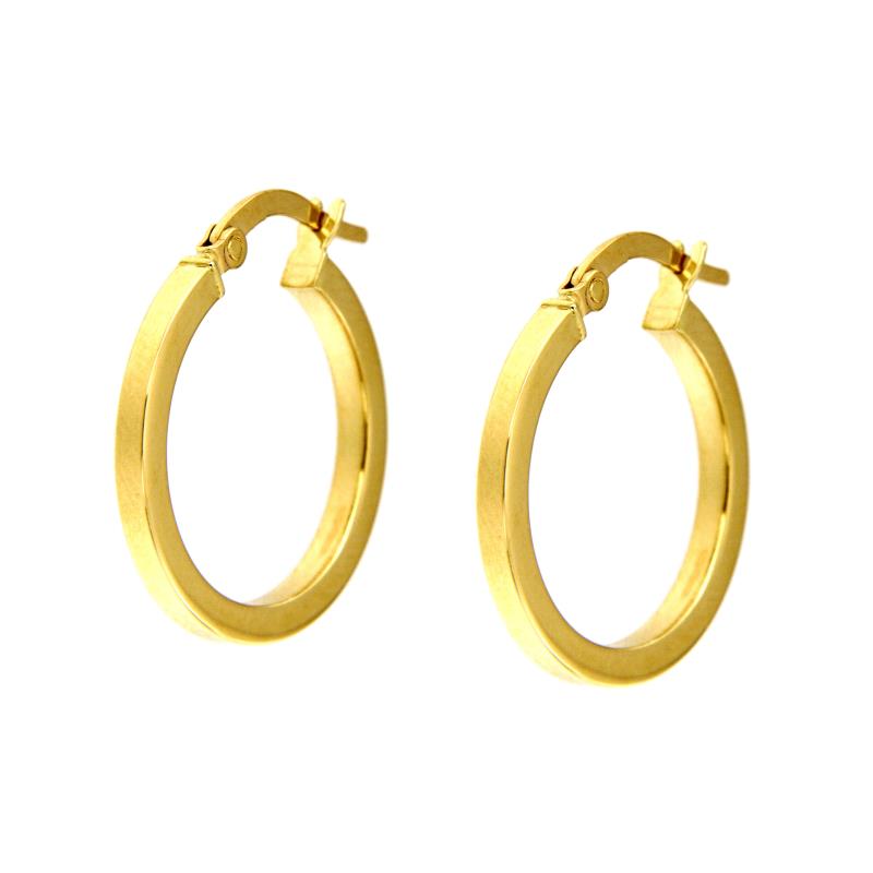 COPPIA ORECCHINI ORO GIALLO 750/1000 CERCHI  - 