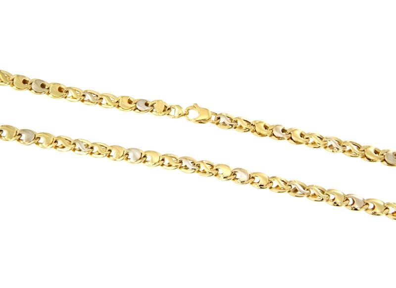 CATENA DUE ORI 750/1000 MAGLIA TIPO 3+3 - CM. 50.5 - 