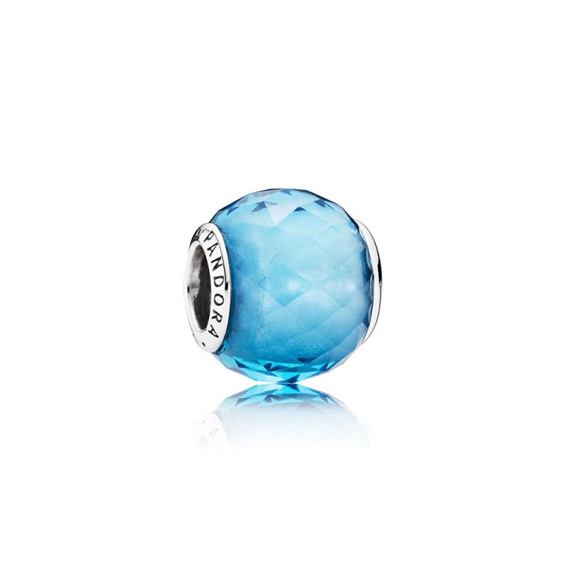 PANDORA - CHARMS - ARGENTO 925/1000 - MOD. SFERE SFACCETTATA BLU - PANDORA