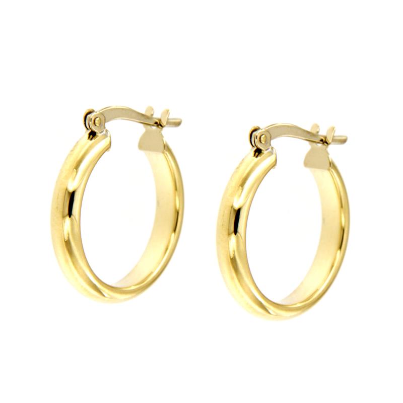 COPPIA ORECCHINI ORO GIALLO 750/1000 CERCHI - 