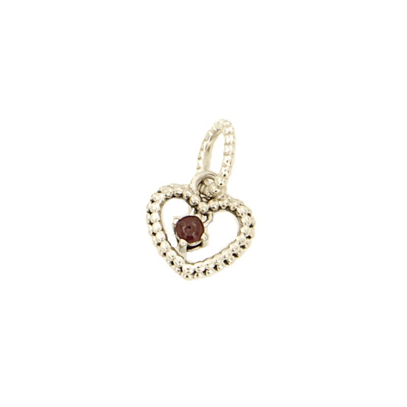 PANDORA - CHARM - ARGENTO 925/1000 - MOD. CUORE ROSSO FUOCO - PANDORA