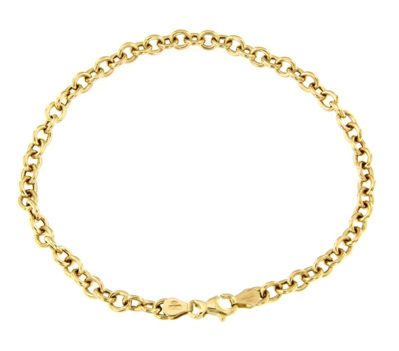 BRACCIALE ORO GIALLO 750/1000 MAGLIA ROL&Ograve; - CM 21.5 - 