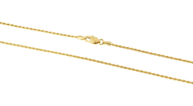 CATENINA ORO GIALLO 750/1000 MAGLIA TRECCIA - CM 45 - 