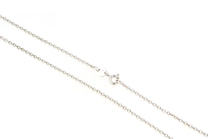 CATENINA ORO BIANCO 750/1000 MAGLIA ROL&Ograve; - CM 53.5 - 