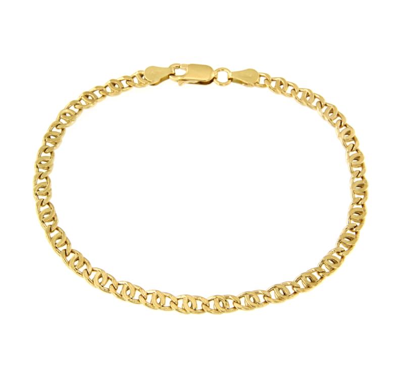 BRACCIALE ORO GIALLO 750/1000 MAGLIA GRUMETTA DOPPIA - CM 20 - 