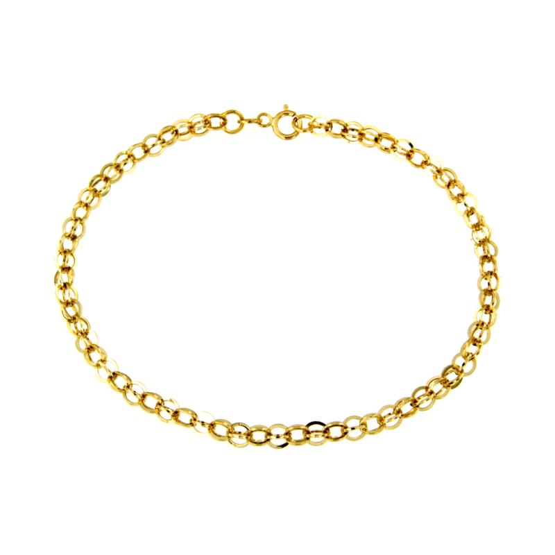 BRACCIALE ORO GIALLO 750/1000 MAGLIA TIPO ROL&Ograve; - CM 19.5 - 