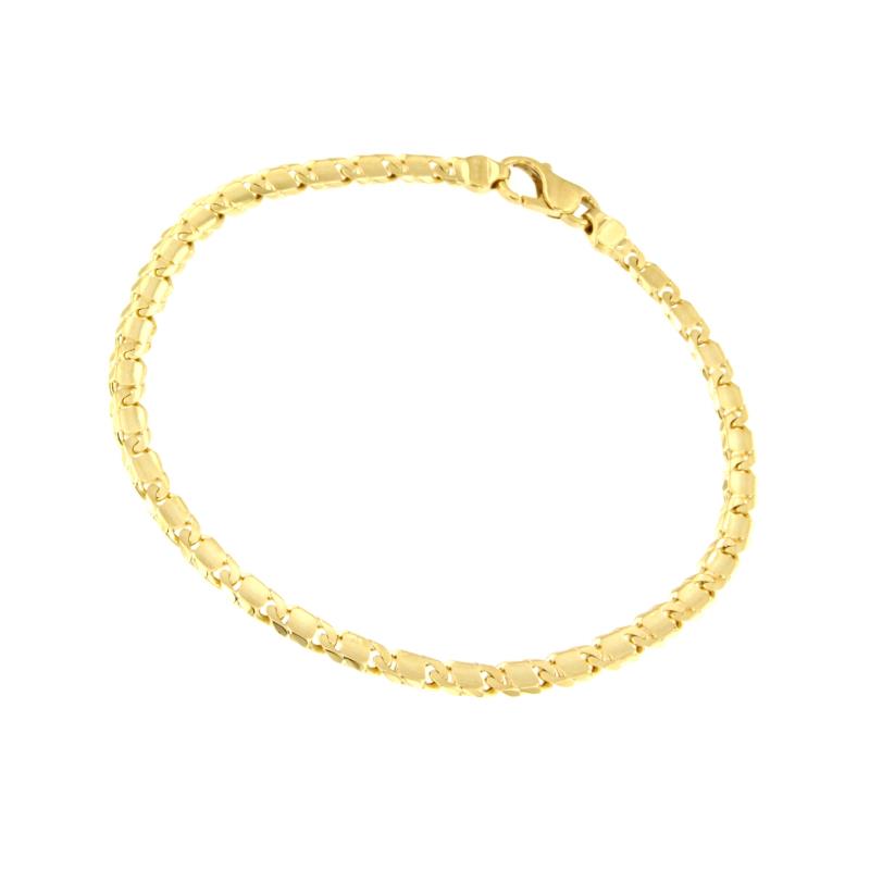 BRACCIALE ORO GIALLO 750/1000 MAGLIA GRUMETTA DOPPIA PIENA - CM. 20.5 - 