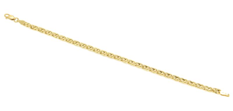 BRACCIALE ORO GIALLO 750/1000 MAGLIA GRUMETTA DOPPIA - CM. 20 - 