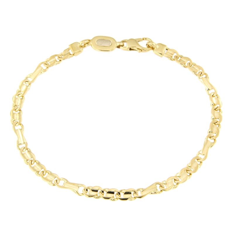 BRACCIALE ORO GIALLO 750/1000 MAGLIA 3+1 PIENA - CM. 21.5 - 