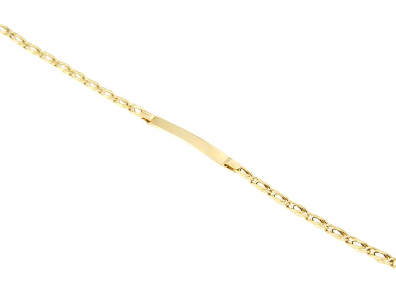 BRACCIALE ORO GIALLO 750/1000 CON TARGHETTA - CM 20 - 