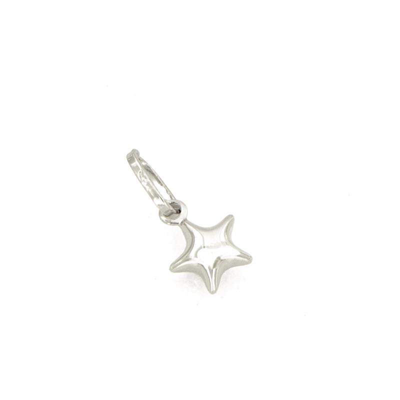 CIONDOLO ORO BIANCO 750/1000 STELLA - 
