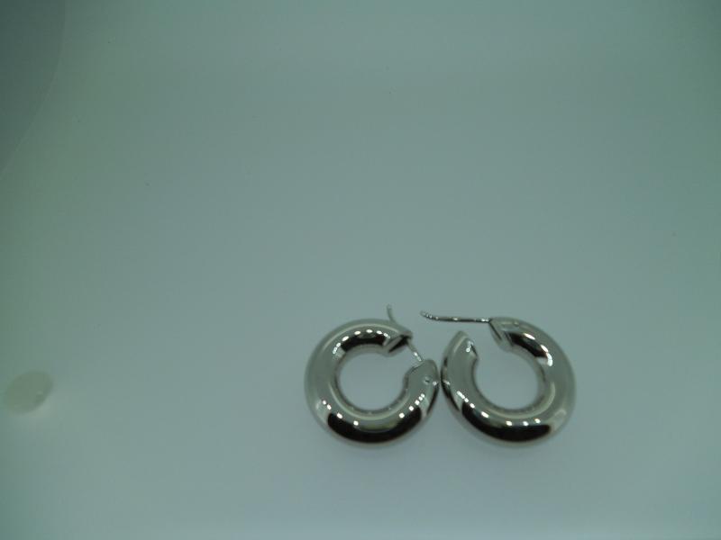 COPPIA ORECCHINI CERCHI BOMBATI  ORO B. 750/1000  - 
