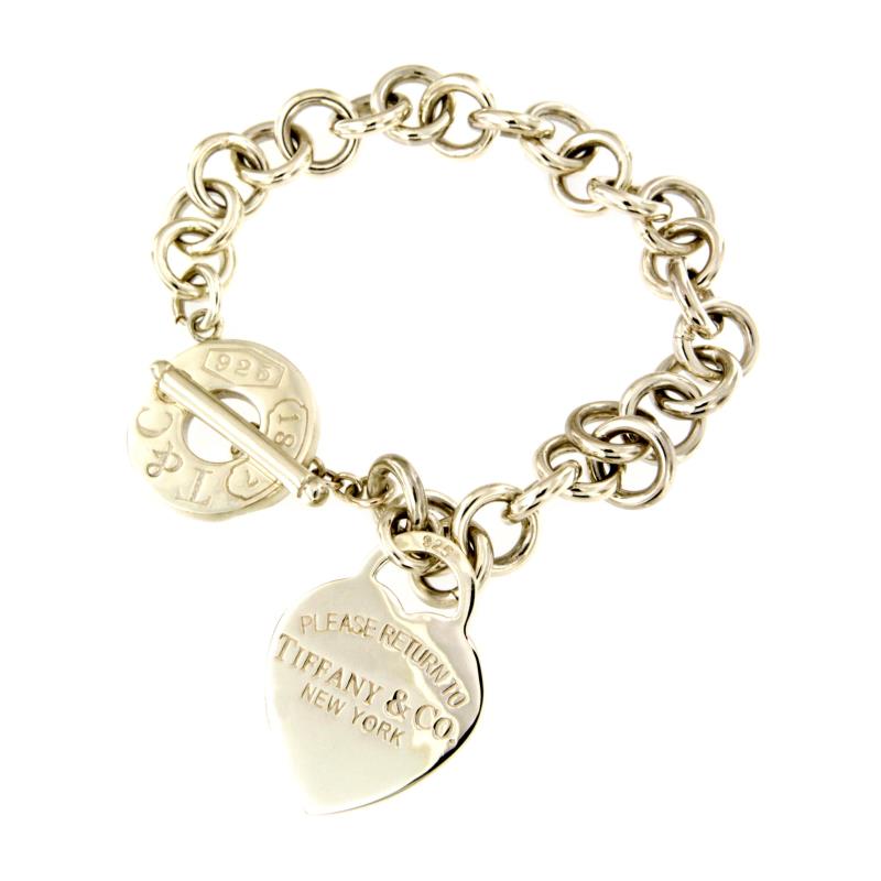 TIFFANY & CO. - BRACCIALE - ARGENTO 925/1000 - MOD. HEART TAG - CM 19 - TIFFANY & CO.