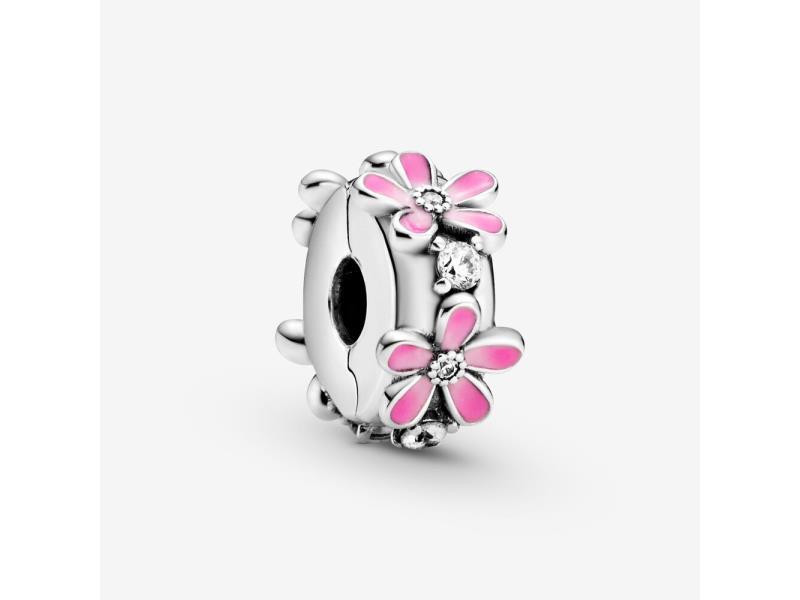 Charm A Clip Con Scarpetta Per Bambina – Argento Sterling 925 E Smalto Rosa, 9x5 Mm, In Confezione Regalo