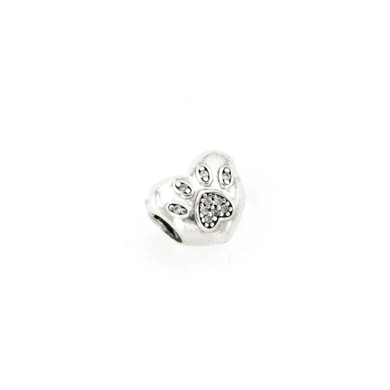 PANDORA - CHARM - ARGENTO 925/1000 - MOD. CUORE I LOVE MY PET - PANDORA