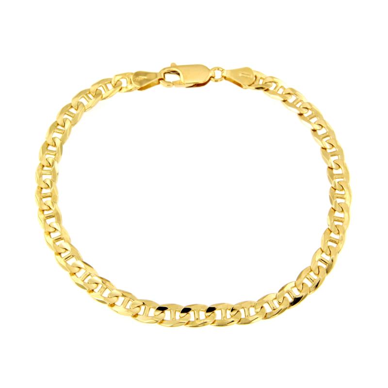 BRACCIALE ORO GIALLO 750/1000 MAGLIA GRUMETTA CON TRAVERSINO - CM. 20.5 - 