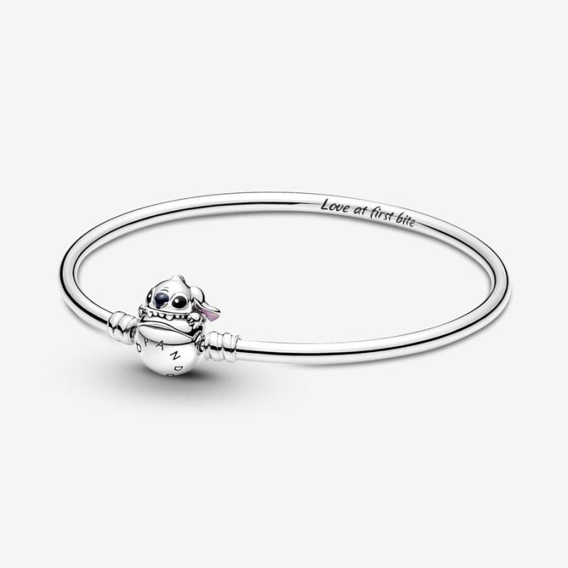 PANDORA- BRACCIALE - ARGENTO 925/1000 - MOD DISNEY, CHIUSURA LILO & STITCH  - PANDORA