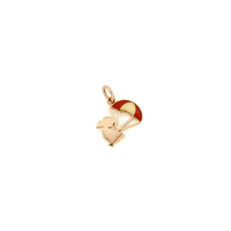 DODO - CIONDOLO - ORO ROSA 375/1000 - MOD. "DODO JUNIOR" SMALTATO (PA090825) - 