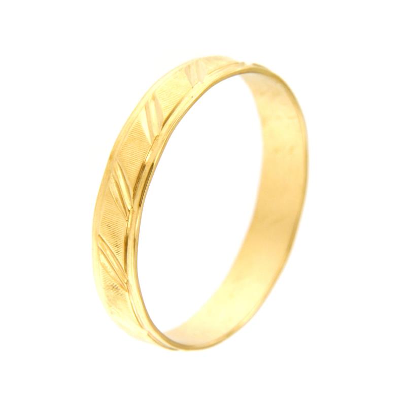 ANELLO ORO GIALLO 750/1000 FEDINA LAVORATA - MIS. 31.5 (NO MESSA A MISURA) - 